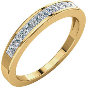 14K Yellow 1-2 CTW Diamond Anniversary Band Size 6