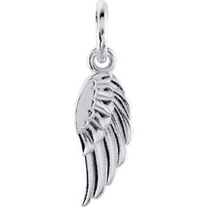 Sterling Silver Angel Wing Charm with Jump Ring