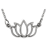 14K Yellow Tiny Posh Lotus 16-18" Necklace