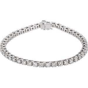 14K White 4 1-2 CTW Diamond Line 7.25" Bracelet