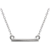 14K Yellow Petite Bar 16-18" Necklace