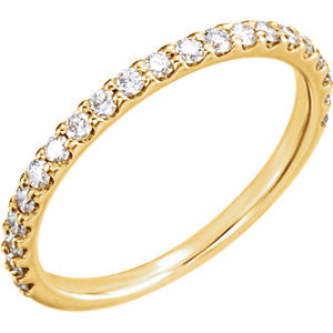 14K Yellow 3-8 CTW Diamond Band