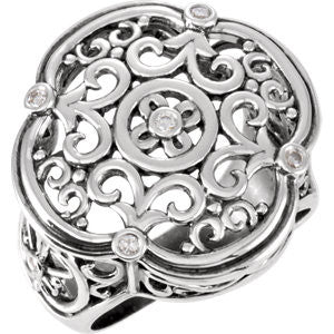 Sterling Silver Filigree Ring Mounting