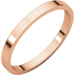 14K Rose 1.5mm Flat Band