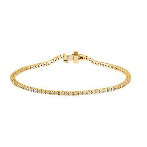 14K Yellow 1 CTW Diamond Line 7.25" Bracelet