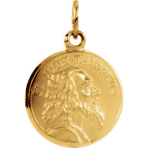 14K Yellow 13mm St. Jude Thaddeus Medal