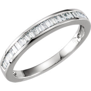 Platinum 1-4 CTW Diamond Anniversary Band Size 7