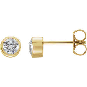 14K Yellow 1-2 CTW Diamond Earrings