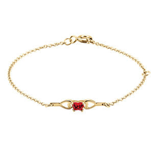 14K Yellow July Birthstone Bracelet