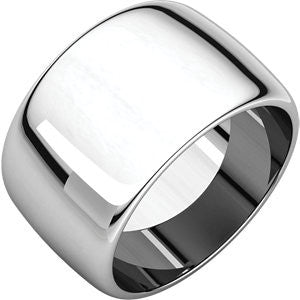 Sterling Silver 12mm Half Round Band