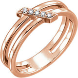 14K White .05 CTW Diamond Ring