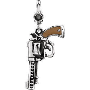 Enamel Pistol Charm