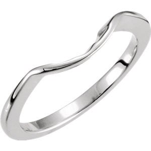 14K White 10x7mm Band