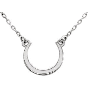 14K Yellow Crescent 18" Necklace