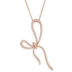 Diamond Bow Necklace