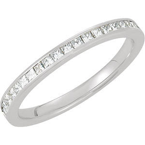 14K White 1-2 CTW Diamond Band