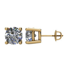 14K Yellow 2 CTW Diamond Earrings