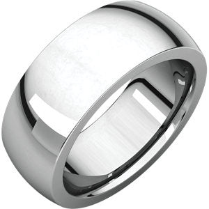 14K White 10mm Heavy Comfort Fit Band