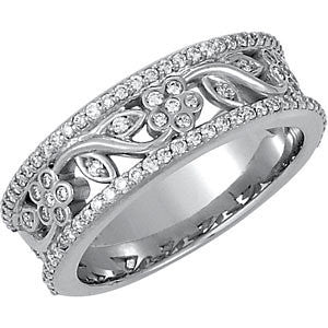 14K White 1-2 CTW Diamond Anniversary Band