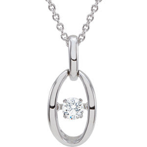 14K White 1-6 CT Diamond 18" Mystara® Necklace