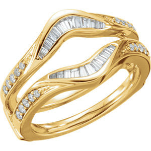 14K Yellow 1-2 CTW Diamond Ring Guard