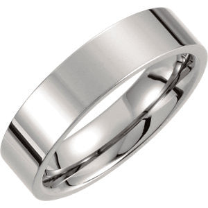 Titanium 6mm Flat Polished Band Size 7