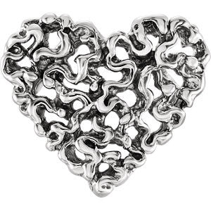 Platinum Heart Pendant