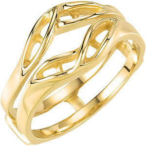 14K Yellow Accented Ring Guard Mounting