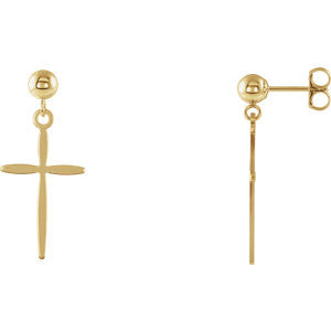 Cross & Ball Earrings