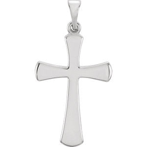 Sterling Silver 21x14mm Cross Pendant