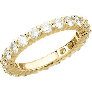 14K Yellow 2 CTW Diamond Eternity Band Size 7