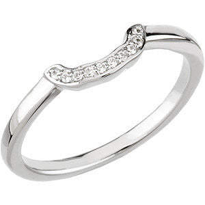 14K White .05 CTW Diamond Halo-Style Engagement Ring or Matching Band