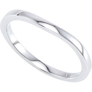 14K White Band 1