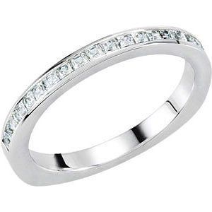 Platinum 1-2 CTW Diamond Straight Band