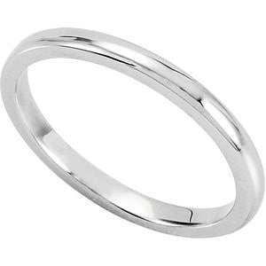 14K White Bridal Band