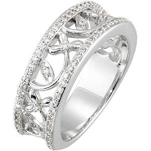 14K White 1-3 CTW Diamond Anniversary Band