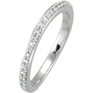 14K White 1-5 CTW Diamond Band