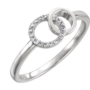 14K White .06 CTW Diamond Ring