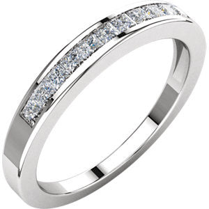 Platinum 1-3 CTW Diamond Anniversary Band Size 5