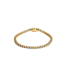 14K Yellow 3 1-2 CTW Diamond Line 7.25" Bracelet