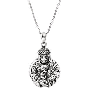 Sterling Silver God's Embrace of Love 18" Boy Necklace