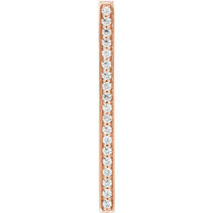 14K Yellow 1/5 CTW Diamond Vertical Bar Pendant