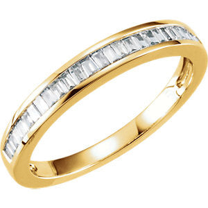 14K Yellow 1-4 CTW Diamond Anniversary Band Size 5