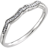 14K White .07 CTW Diamond Band for 4mm Round Ring