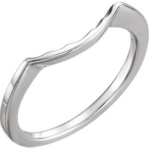 14K White 6.5mm Band