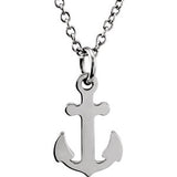 14K Yellow Tiny Posh Petite Anchor 16-18" Necklace