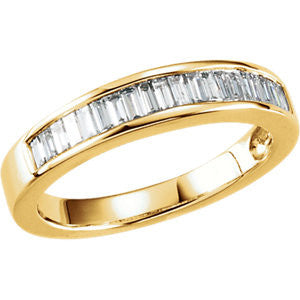 14K Yellow 1-2 CTW Diamond Anniversary Band Size 8