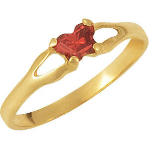 14K Yellow Bfly® January CZ Birthstone Ring