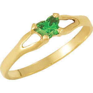 10K Yellow Bfly® May CZ Birthstone Ring