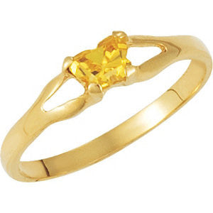 14K Yellow Bfly® November CZ Birthstone Ring